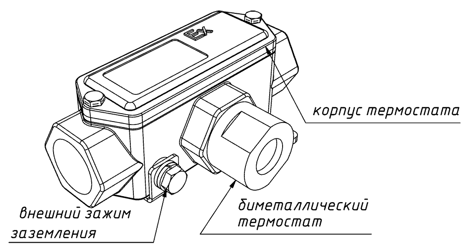 Конструкция взрывозащищенного термостата ДВГ-ТЕРМОСТАТ3