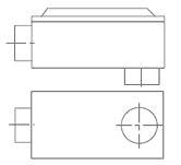 СКВЕ-ПД– коробка проходная с выходом в дно, коррозионностойкий алюминиевый сплв