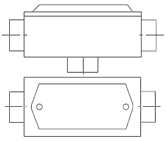 СКВЕ-ТД– коробка тройниковая с выходом в дно, коррозионностойкий алюминиевый сплв