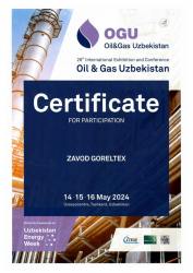 26-я Международная выставка «НЕФТЬ И ГАЗ OGU 2024», Узбекистан, г. Ташкент