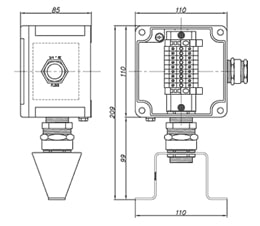 Стандартные взрывозащищенные коробки ГТГ-ВК1 (SA-CORD) для монтажа систем обогрева