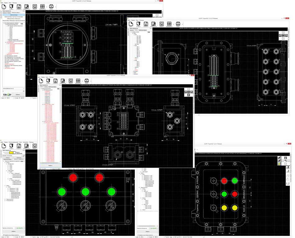 Система автоматизированного проектирования «ГорэлтЕх» (САПР «ГорэлтЕх») для создания чертежей взрывозащищенных клеммных коробок.